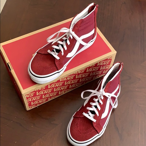 maroon kids vans